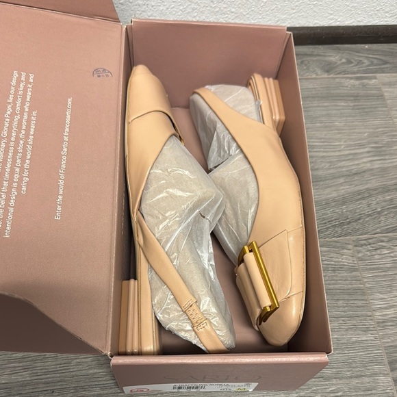 Franco Sarto Tracy Slingback In Nude Leather - Picture 2 of 8